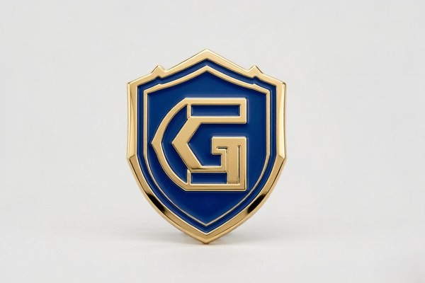 Custom die-cut shield shaped challenge coin
